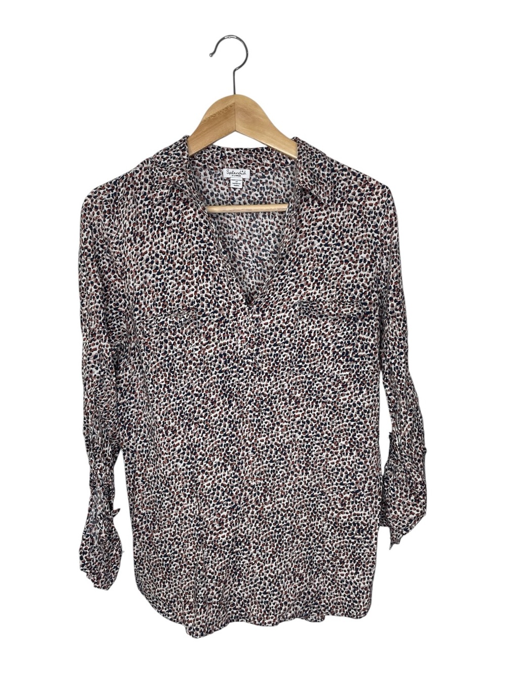 Splendid Women's Leopard Print Button-Down Shirt - Brown/Black/Cream/Taupe